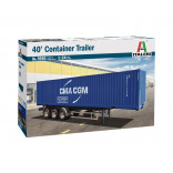 KIT PARA MONTAR ITALERI REBOQUE E CONTAINER DE 40 PÉS 1/24 ITA 3951 3951S